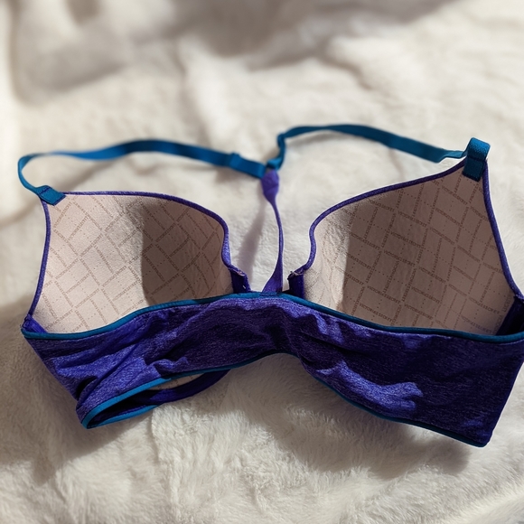 Victoria's Secret Purple and Teal Racerback T-shirt 34D Bra - Picture 2 of 2